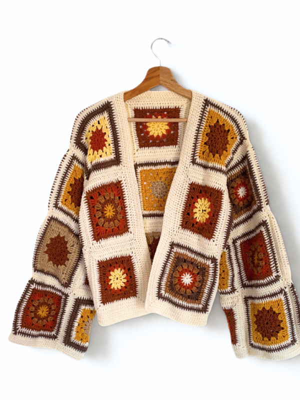Chunky sweter merino Granny Squares