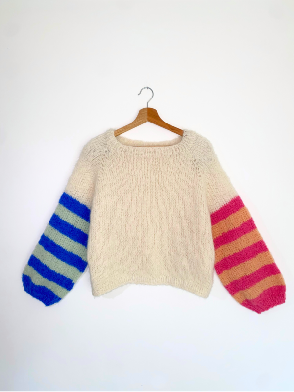DUO Sweter handmade z wełny alpaki i jedwabiu