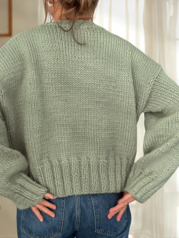 CHUNKY Gruby sweter wełniany z półgolfem