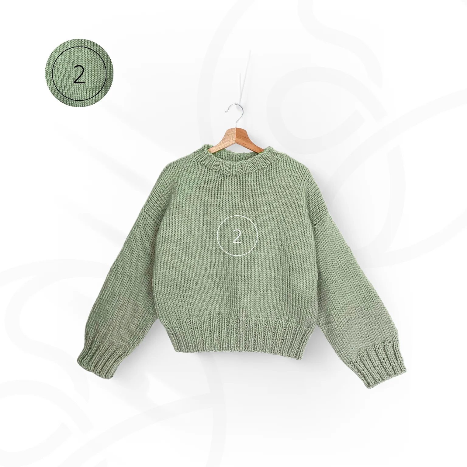 CHUNKY Gruby sweter wełniany z półgolfem