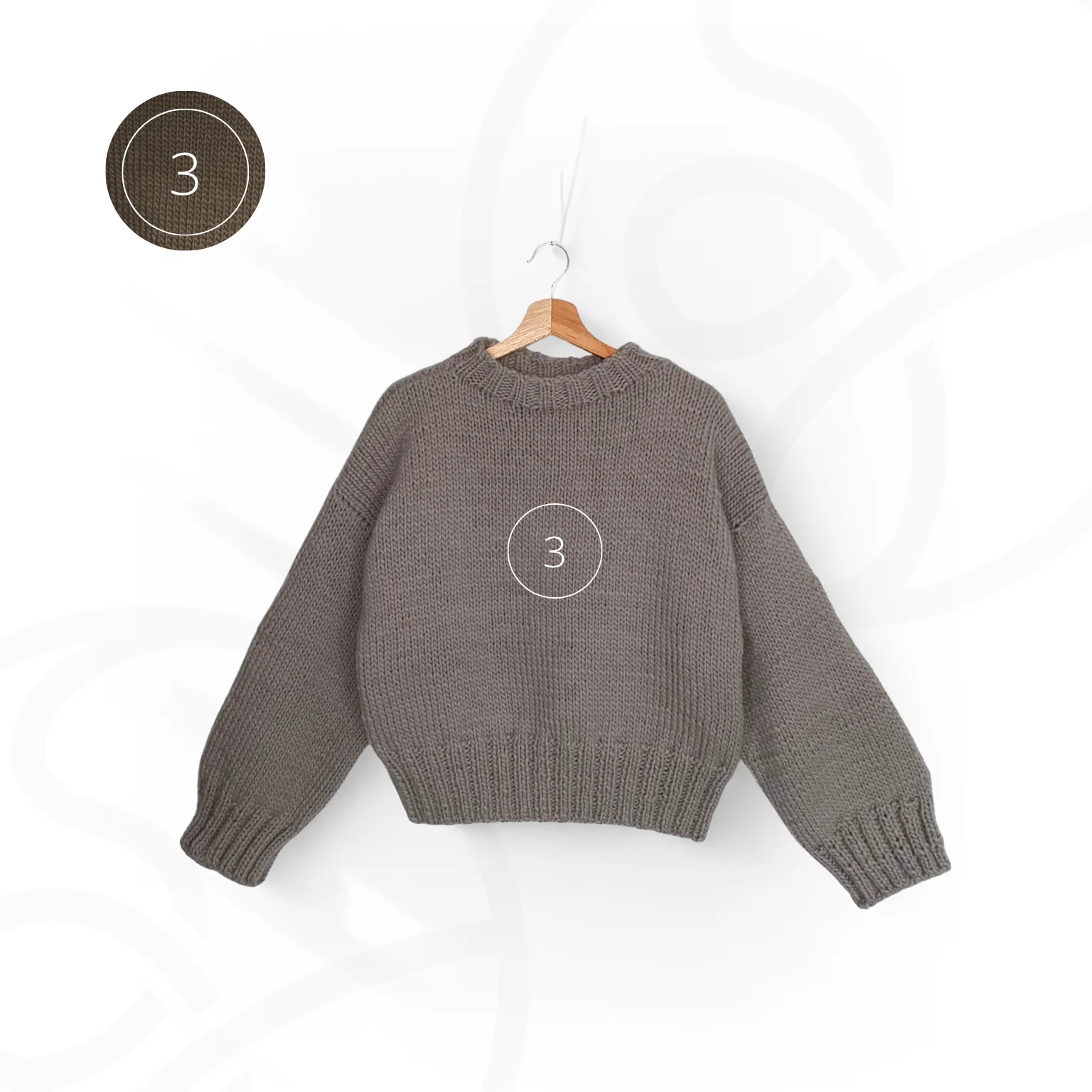 CHUNKY Gruby sweter wełniany z półgolfem