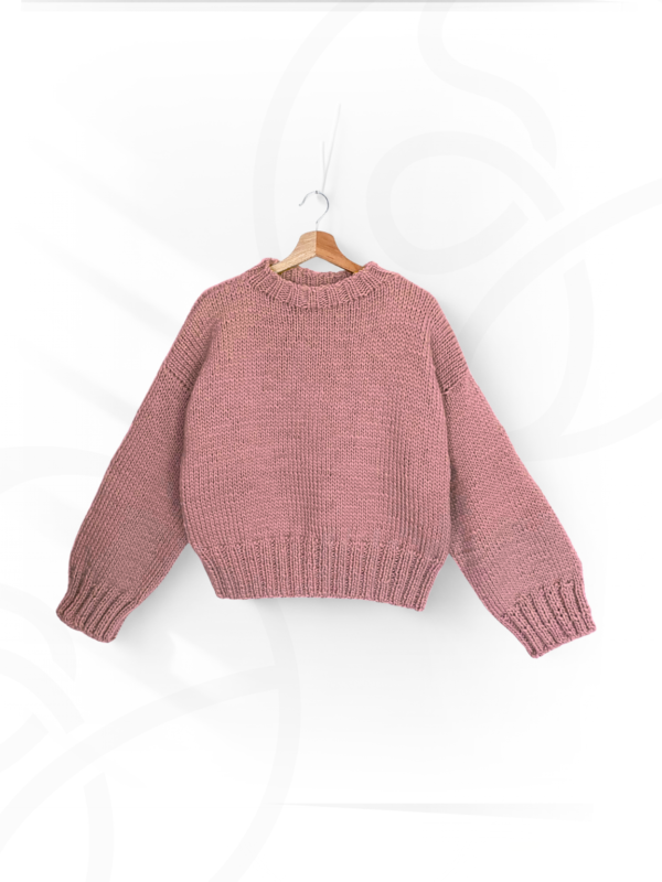 CHUNKY Gruby sweter wełniany z półgolfem