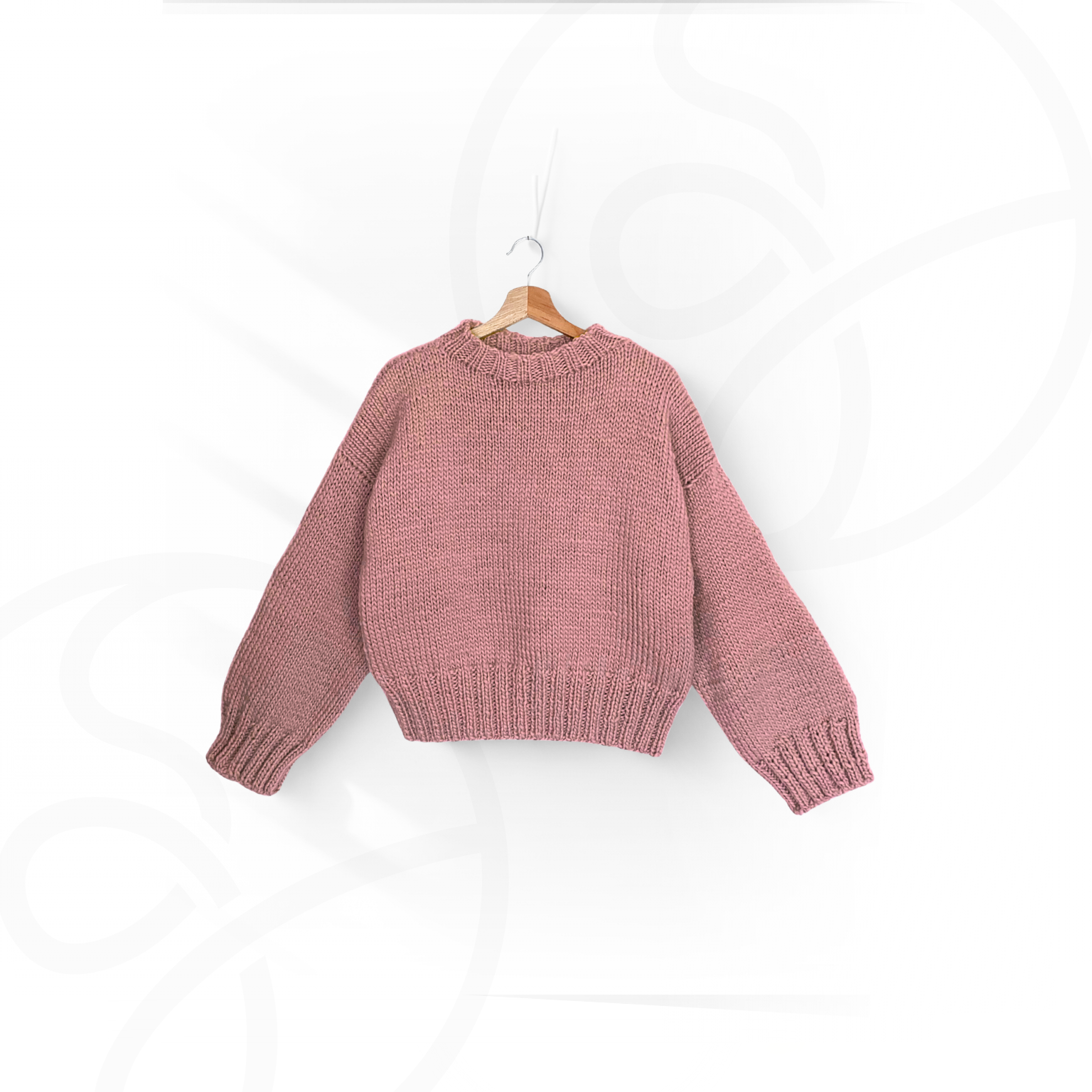 CHUNKY Gruby sweter wełniany z półgolfem
