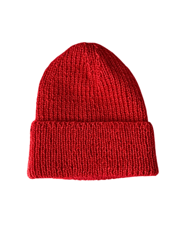 Wełniana czapka beanie moher z alpaką unisex