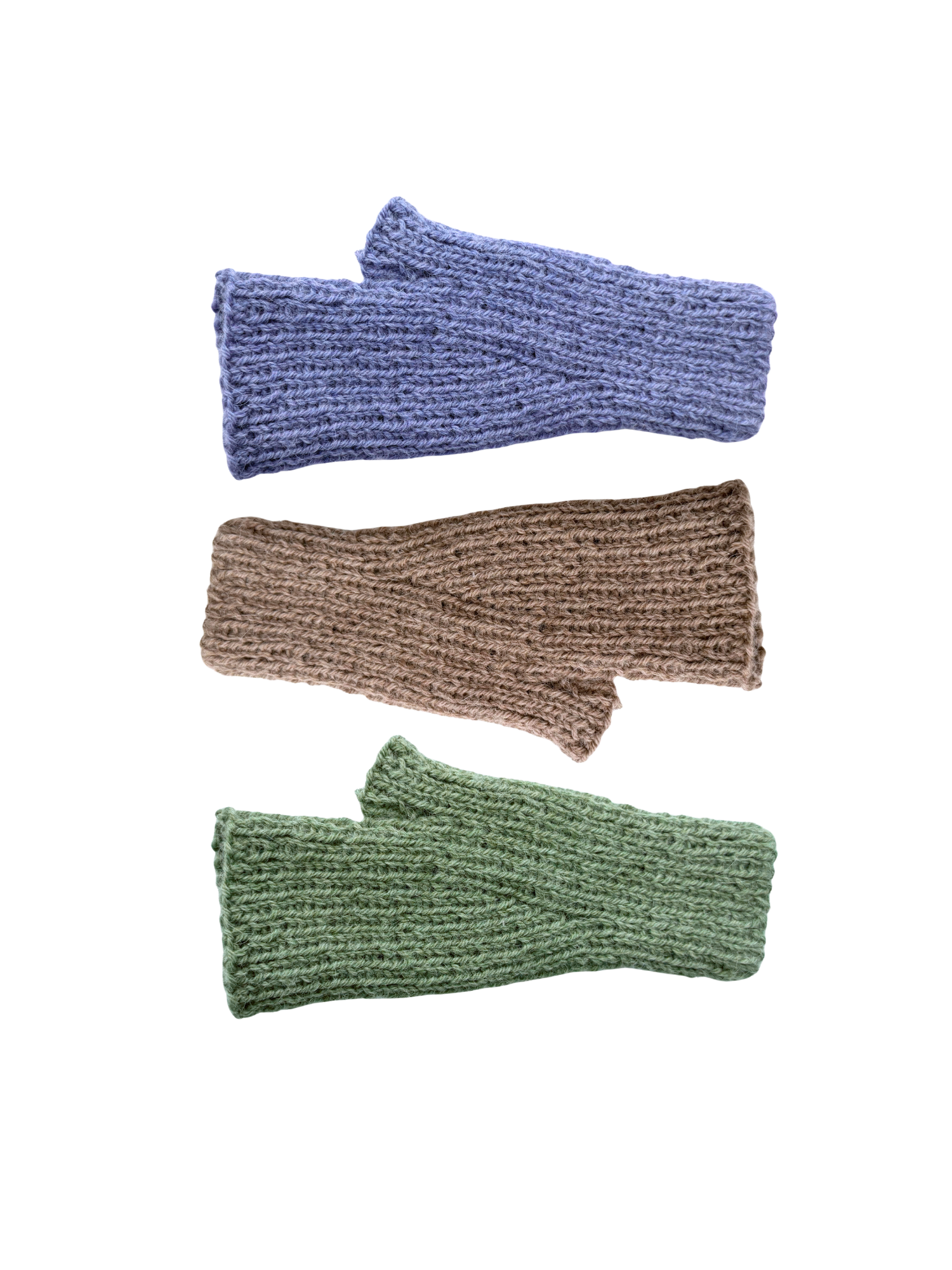 Wełniane mitenki ze ściągaczem z alpaki i wełny GAGA KNITWEAR handmade