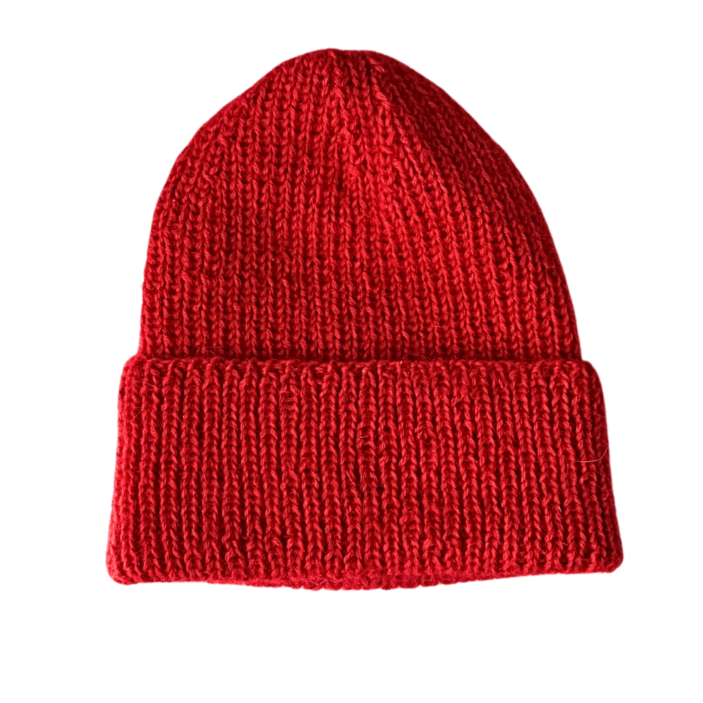 Wełniana czapka beanie moher z alpaką unisex